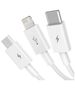 USB cable 3in1 Baseus Superior Series, USB to micro USB / USB-C / Lightning, 3.5A, 1.2m (white) 6953156205536