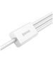 USB cable 3in1 Baseus Superior Series, USB to micro USB / USB-C / Lightning, 3.5A, 1.2m (white) 6953156205536