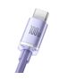 Baseus Baseus - Data Cable Crystal Shine (CAJY000405) - USB to Type-C, 100W, 1.2m - Purple 6932172602826 έως 12 άτοκες Δόσεις