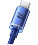 Baseus Baseus - Data Cable Crystal Shine (CAJY000403) - USB to Type-C, 100W, 1.2m - Blue 6932172602819 έως 12 άτοκες Δόσεις