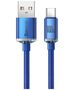 Baseus Baseus - Data Cable Crystal Shine (CAJY000403) - USB to Type-C, 100W, 1.2m - Blue 6932172602819 έως 12 άτοκες Δόσεις