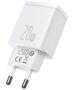 Baseus Baseus - Wall Charger Compact (CCXJ-B02) - USB-C, PD, 20W, USB-A, QC, 3A - White 6953156207240 έως 12 άτοκες Δόσεις