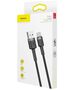 Baseus Cablu USB la Type-C, Fast Charge, 3A, 480Mbps, 0.5m - Baseus Cafule (CATKLF-AG1) - Gray / Black 6953156278189 έως 12 άτοκες Δόσεις