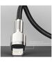 Baseus Cablu USB to Lightning, 2.4A, 480Mbps, 1m - Baseus Cafule Series Metal (CALJK-A01) - Black 6953156202245 έως 12 άτοκες Δόσεις