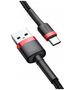 Baseus Cablu USB to Type-C, Fast Charge, 3A, 480Mbps, 0.5m - Baseus Cafule (CATKLF-D91) - Red / Black 6953156278271 έως 12 άτοκες Δόσεις