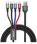 Baseus USB to Type-C Data Cable 20W, 1.2m, 4in1 - Baseus Rapid (CA1T4-A01) - Black 6953156278486 έως 12 άτοκες Δόσεις