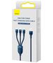 Baseus Data Cable 3in1, USB, 100W, 1.2m - Baseus Flash Series 2 (CASS030003) - Blue 6932172608729 έως 12 άτοκες Δόσεις