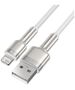 Baseus USB to Lightning Cable, 2.4A, 480Mbps, 1m - Baseus Cafule Series Metal (CALJK-A02) - White 6953156202252 έως 12 άτοκες Δόσεις