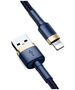 Baseus Cablu USB la Lightning, QC3.0, 1.5A, 2m - Baseus (CALKLF-CV3) - Blue / Gold 6953156290761 έως 12 άτοκες Δόσεις