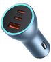 Baseus Golden Contactor Pro car charger, 2x USB-C, 1x USB, 65W (blue) 6932172612825