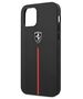 Original Case IPHONE 12 PRO MAX Ferrari Hardcase Off Track Leather Nylon Stripe (FEOMSHCP12LBK) black 3700740479377