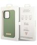 Original Case IPHONE 14 PRO MAX Guess Hard Case Silicone Logo Plate MagSafe green 3666339070496