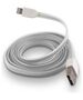 Forever cable USB - Lightning 1,0 m 1A white silicone flat 5900495319562