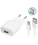 Forever TC-01 charger 1x USB 2A white + microUSB cable 5900495677730