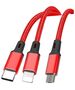 XO cable NB173 3in1 USB - Lightning + USB-C + microUSB 1,2 m 2,4A red 6920680876242