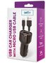 Setty car charger 1x USB 1A black + microUSB cable 1,0 m NEW 5900495921970