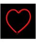 Neon LED Light HEART red Bat + USB FLNE07 Forever Light 5900495949400