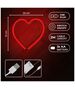 Neon LED Light HEART red Bat + USB FLNE07 Forever Light 5900495949400