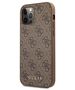 Guess case for iPhone 12 / 12 Pro 6,1&quot; GUHCP12MG4GFBR brown hardcase PU 4G Metal Gold Logo 3700740493748