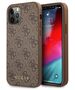 Guess case for iPhone 12 / 12 Pro 6,1&quot; GUHCP12MG4GFBR brown hardcase PU 4G Metal Gold Logo 3700740493748