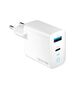 Forever TC-06-45AC GaN PD QC charger 1x USB-C 1x USB 45W white 5900495088673