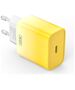 XO wall charger CE18 PD 30W 1x USB-C yellow-white + cable USB-C - Lightning 6920680851768