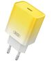 XO wall charger CE18 PD 30W 1x USB-C yellow-white + cable USB-C - Lightning 6920680851768