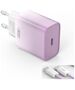 XO wall charger CE18 PD 30W 1x USB-C purple-white + cable USB-C - USB-C 6920680851713