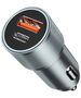 BWOO 38W fast car charger BO-CC73 QC 18W + PD 20W, grey silver 6933654810487