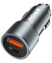 BWOO 38W fast car charger BO-CC73 QC 18W + PD 20W, grey silver 6933654810487