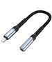 BWOO audio adapter cable BZ48 aux 3,5 mm to lightning black 6933654811361