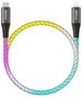 BWOO 27W cable X279C-L USB-C to lightning with RGB colourful light 6933654811095