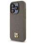 DKNY case for iPhone 15 Pro 6,1&quot; DKHMP15LPSHRPW brown HC Magsafe pu repeat pattern w stack logo 3666339261818