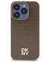 DKNY case for iPhone 15 Pro 6,1&quot; DKHMP15LPSHRPW brown HC Magsafe pu repeat pattern w stack logo 3666339261818