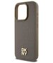 DKNY case for iPhone 15 Pro 6,1&quot; DKHMP15LPSHRPW brown HC Magsafe pu repeat pattern w stack logo 3666339261818