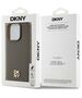 DKNY case for iPhone 15 Pro 6,1&quot; DKHMP15LPSHRPW brown HC Magsafe pu repeat pattern w stack logo 3666339261818