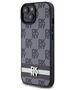 DKNY case for iPhone 15 Plus 6,7&quot; DKHCP15MPCPTSSK black HC PU checkered pattern w printed stripes 3666339263201