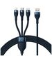 Baseus Data Cable 3in1, USB, 66W, 1.2m - Baseus Flash Series 2 (CASS040003) - Blue 6932172618117 έως 12 άτοκες Δόσεις