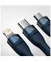 Baseus Data Cable 3in1, USB, 66W, 1.2m - Baseus Flash Series 2 (CASS040003) - Blue 6932172618117 έως 12 άτοκες Δόσεις