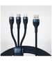 Baseus Data Cable 3in1, USB, 66W, 1.2m - Baseus Flash Series 2 (CASS040003) - Blue 6932172618117 έως 12 άτοκες Δόσεις