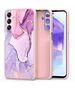 Case SAMSUNG GALAXY A55 5G Tech-Protect Icon Marble pink 5906203692170