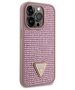 Guess case for iPhone 14 Pro 6,1&quot; GUHCP14LHDGTPP pink hardcase Rhinestone Triangle 3666339120115