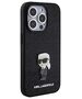 Karl Lagerfeld case for iPhone 15 Pro Max 6,7&quot; KLHCP15XGKNPSK black hardcase Fixed Glitter Ikonik Logo Metal Pin 3666339165420