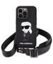 Karl Lagerfeld case for iPhone 15 Pro Max 6,7&quot; KLHCP15XSCBSKNK hardcase black Crossbody Silicone Ikonik 3666339167462