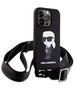 Karl Lagerfeld case for iPhone 15 Pro Max 6,7&quot; KLHCP15XSCBSKNK hardcase black Crossbody Silicone Ikonik 3666339167462