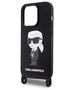 Karl Lagerfeld case for iPhone 15 Pro Max 6,7&quot; KLHCP15XSCBSKNK hardcase black Crossbody Silicone Ikonik 3666339167462