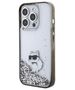 Karl Lagerfeld case for iPhone 15 Pro 6,1&quot; KLHCP15LLKCNSK transparent hardcase Liquid Glitter Choupette 3666339164218