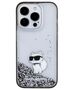 Karl Lagerfeld case for iPhone 15 Pro 6,1&quot; KLHCP15LLKCNSK transparent hardcase Liquid Glitter Choupette 3666339164218