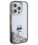 Karl Lagerfeld case for iPhone 15 Pro 6,1&quot; KLHCP15LLKCNSK transparent hardcase Liquid Glitter Choupette 3666339164218