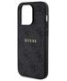 Guess case for iPhone 15 Pro 6,1&quot; GUHMP15LG4GFRK black HC MAGSAFE PU 4G RING CLASSIC LOGO 3666339226343